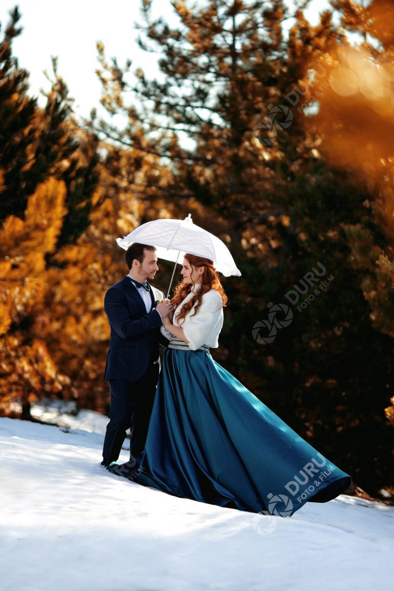 İlknur & Alparslan Kış Mevsimi Karda Nişan Fotoğrafları 03