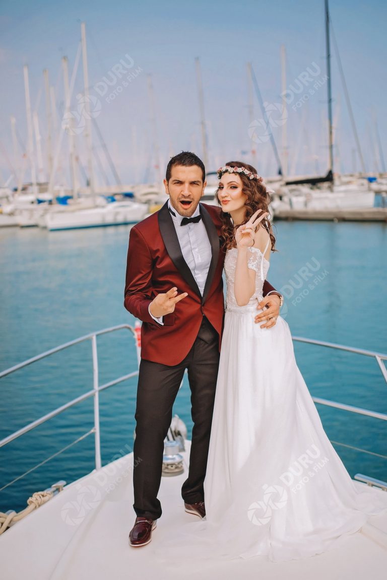 Özge & Ersin   Antalya Düğün Hikayesi   Denizde Düğün Fotoğrafları 04