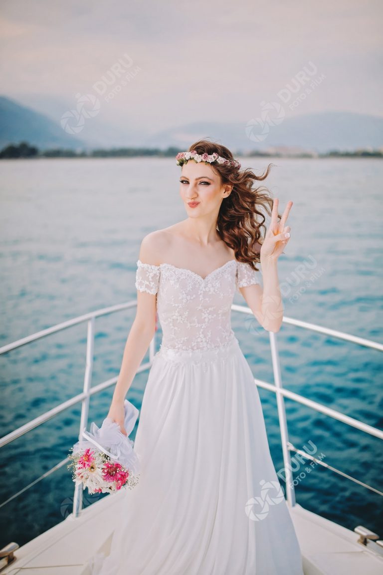 Özge & Ersin   Antalya Düğün Hikayesi   Denizde Düğün Fotoğrafları 10