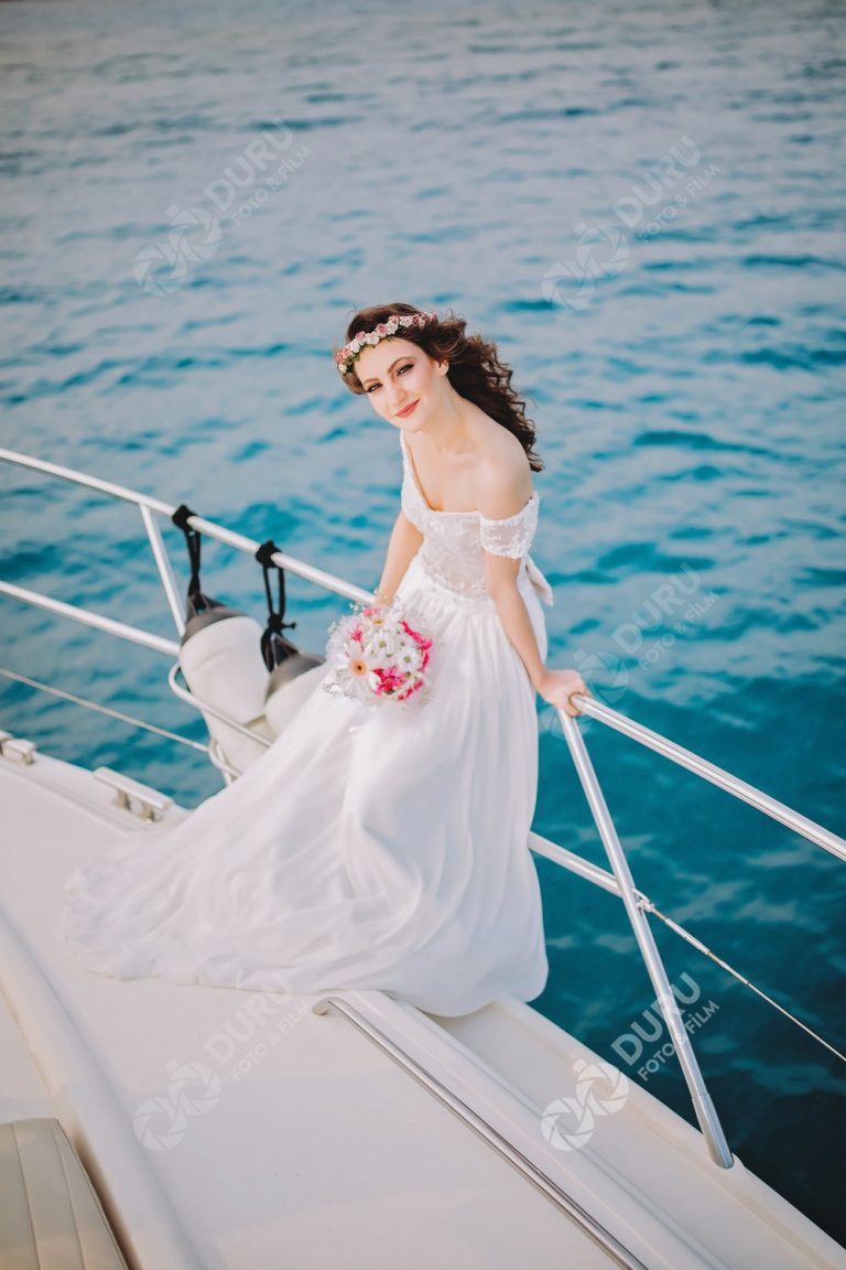 Özge & Ersin   Antalya Düğün Hikayesi   Denizde Düğün Fotoğrafları 11