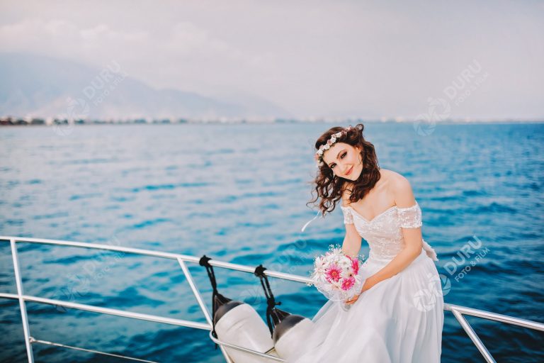 Özge & Ersin   Antalya Düğün Hikayesi   Denizde Düğün Fotoğrafları 13