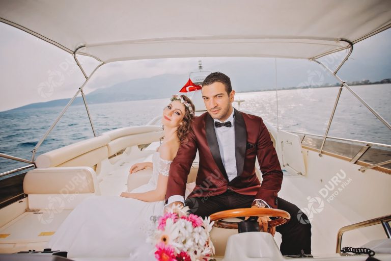 Özge & Ersin   Antalya Düğün Hikayesi   Denizde Düğün Fotoğrafları 15