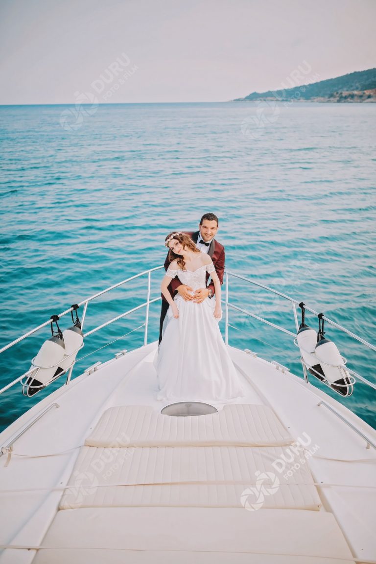 Özge & Ersin   Antalya Düğün Hikayesi   Denizde Düğün Fotoğrafları 16