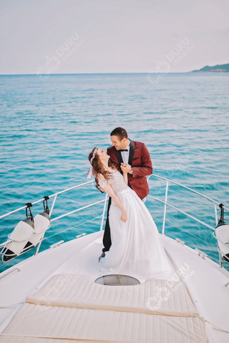 Özge & Ersin   Antalya Düğün Hikayesi   Denizde Düğün Fotoğrafları 17