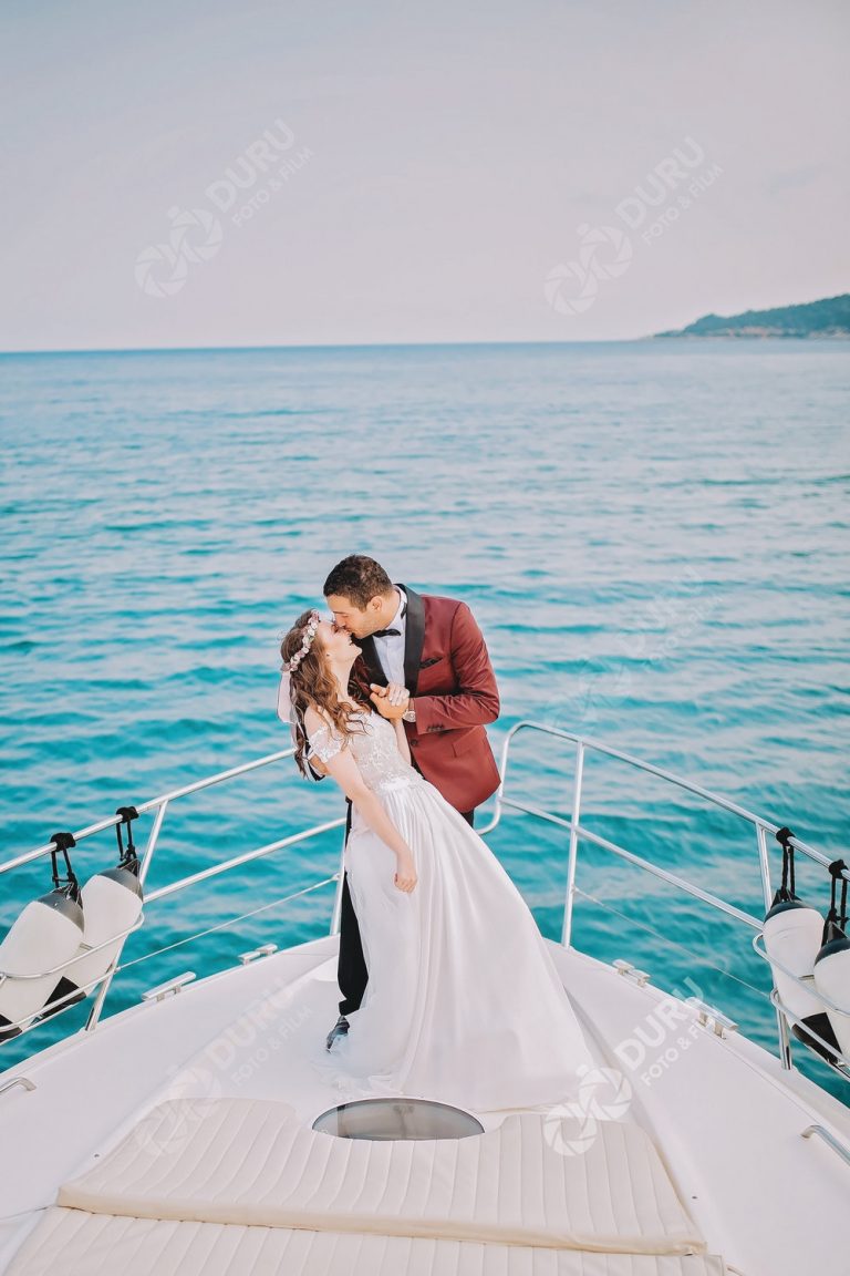 Özge & Ersin   Antalya Düğün Hikayesi   Denizde Düğün Fotoğrafları 18