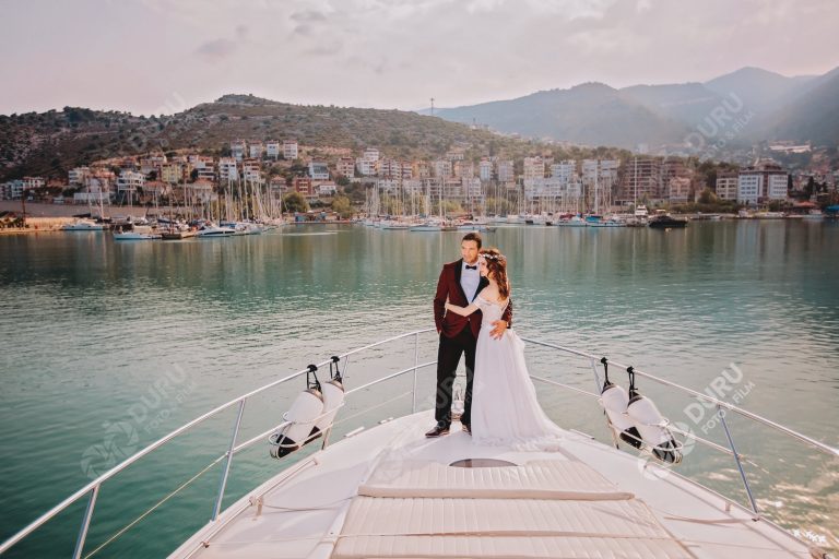 Özge & Ersin   Antalya Düğün Hikayesi   Denizde Düğün Fotoğrafları 21