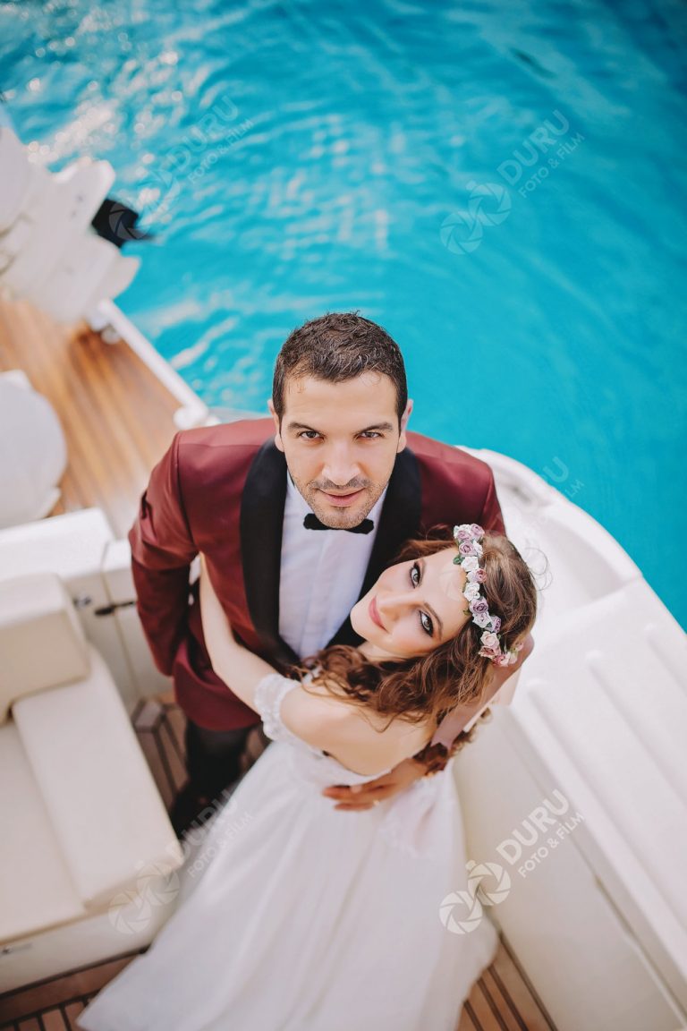 Özge & Ersin   Antalya Düğün Hikayesi   Denizde Düğün Fotoğrafları 22