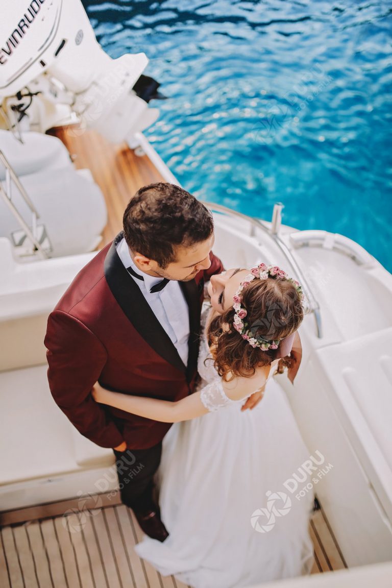 Özge & Ersin   Antalya Düğün Hikayesi   Denizde Düğün Fotoğrafları 24