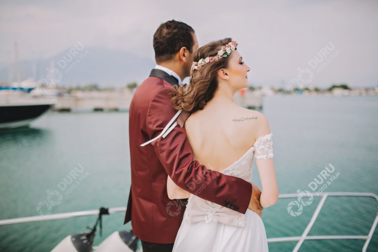 Özge & Ersin   Antalya Düğün Hikayesi   Denizde Düğün Fotoğrafları 34