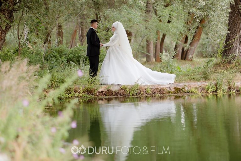 Damla & Mevlüt   Beyşehir Dış Çekim Düğün Fotoğrafları   Tesettür Düğün Pozları   16